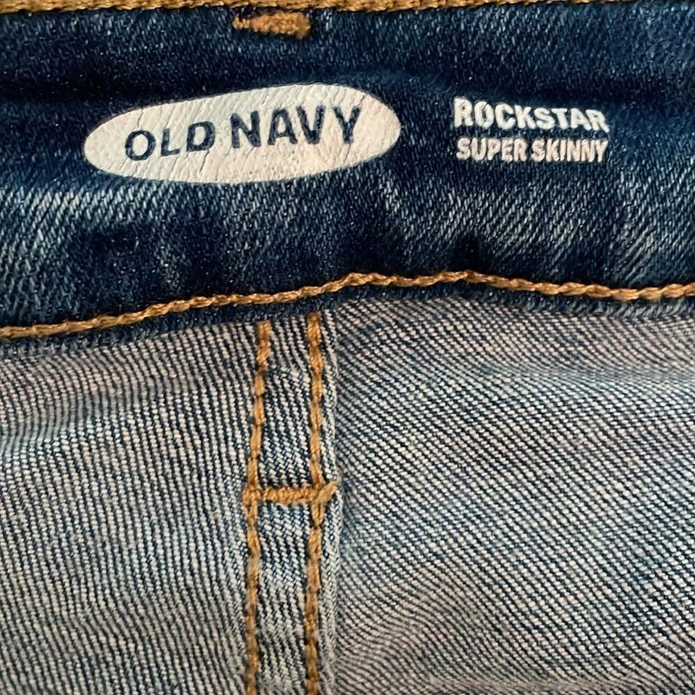 Old Navy Rockstar Skinny Denim Blue Jeans Womens Size 14 Casual - Picture 2 of 12
